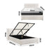 Oikiture Bed Frame With Mattress Set Queen Size Gas Lift White BOSS