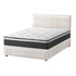 Oikiture Bed Frame With Mattress Set Queen Size Gas Lift White BOSS