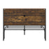 Oikiture Bed Frame Double LED Storage Drawer Charging Station Grey Metal