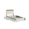 King Single Bed Frame 4 Drawers Charging Station Beige
