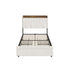King Single Bed Frame 4 Drawers Charging Station Beige
