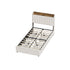 King Single Bed Frame 4 Drawers Charging Station Beige