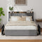 Queen Bed Frame with 4 Drawers & Charging Port Grey