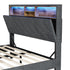 Bed Frame with LED Storage Bedhead Double Size NOVI