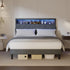 Bed Frame with LED Storage Bedhead Double Size NOVI