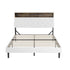 Oikiture Bed Frame Double Size with LED Storage Bedhead White