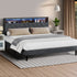 Bed Frame with LED Storage Bedhead King Size NOVI