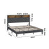 Bed Frame with LED Storage Bedhead King Size NOVI