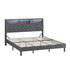 Bed Frame with LED Storage Bedhead King Size NOVI