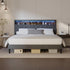 Bed Frame with LED Storage Bedhead King Size NOVI