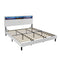 Oikiture Bed Frame King Size with LED Storage Bedhead White