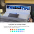 Oikiture Bed Frame King Size with LED Storage Bedhead White