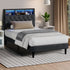 Bed Frame with LED Storage Bedhead King Single Size NOVI