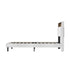 Oikiture Bed Frame King Single Size with LED Storage Bedhead White