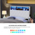 Oikiture Bed Frame King Single Size with LED Storage Bedhead White