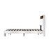 Oikiture Bed Frame Queen Size with LED Storage Bedhead White