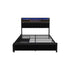 Oikiture Bed Frame Double Single Size LED Storage Bedhead USB Charge