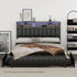 Oikiture Bed Frame Double Single Size LED Storage Bedhead USB Charge