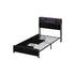 Bed Frame King Single Size LED Storage Bedhead USB Charge