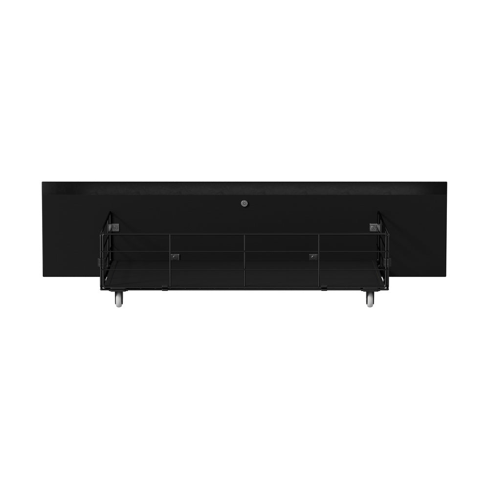 Oikiture 4x Trundle Drawers for Bed Frame with Wheels Metal Black
