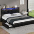Bed Frame King Size LED Storage Bedhead 4 Drawers USB Charge
