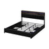 Bed Frame King Size LED Storage Bedhead 4 Drawers USB Charge