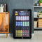 115L Compact Bar Fridge Glass Door Mini Refrigerator Adjustable Temperature Black