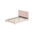 Oikiture Bed Frame Double Size Tufted Bedhead Boucle Fabric Pink