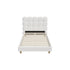 Oikiture Bed Frame Double Tufted Bedhead Boucle Fabric White