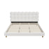 Oikiture Bed Frame King Tufted Bedhead Boucle Fabric White