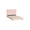 Oikiture Bed Frame King Single Tufted Bedhead Boucle Fabric Pink