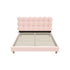 Oikiture Bed Frame Queen Size Tufted Bedhead Boucle Fabric Pink