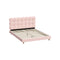Bed Frame Queen Size Tufted Bedhead Boucle Fabric Pink