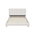 Oikiture Bed Frame Queen Tufted Bedhead Boucle Fabric White