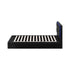 Oikiture Bed Frame King Single RGB LED Gas Lift Storage Base Leather