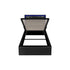 Oikiture Bed Frame Single Size RGB LED Gas Lift Storage Base Leather