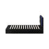 Oikiture Bed Frame Single Size RGB LED Gas Lift Storage Base Leather