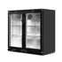 198L Double Door Bar Fridge Commercial Glass Door Display Refrigerator Black