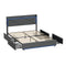 Bed Frame Queen with LED Headboard Charging Port 4 Drawers