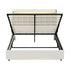 Gas‑Lift Double Bed Frame with LED Storage Headboard & USB Ports – White