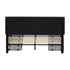 LED Bed Frame Double Size 4 Drawers Adjustable Head Black
