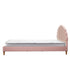 Bed Frame with Mattress Double Size Pink Velvet