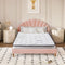 Bed Frame with Mattress Double Size Pink Velvet