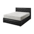 Bed Frame with Mattress Double Size Gas Lift Black Leather