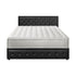 Bed Frame with Mattress King Size Gas Lift Black Leather