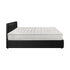 Bed Frame with Mattress King Size Gas Lift Black Leather