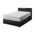 Bed Frame with Mattress King Single Gas Lift Black Leather