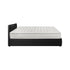 Bed Frame with Mattress King Single Gas Lift Black Leather