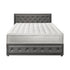 Bed Frame with Mattress Double Size Gas Lift Grey Fabric