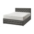 Bed Frame with Mattress Double Size Gas Lift Grey Fabric